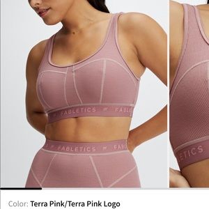 Fabletics Terra Pink Waffle Knit Set